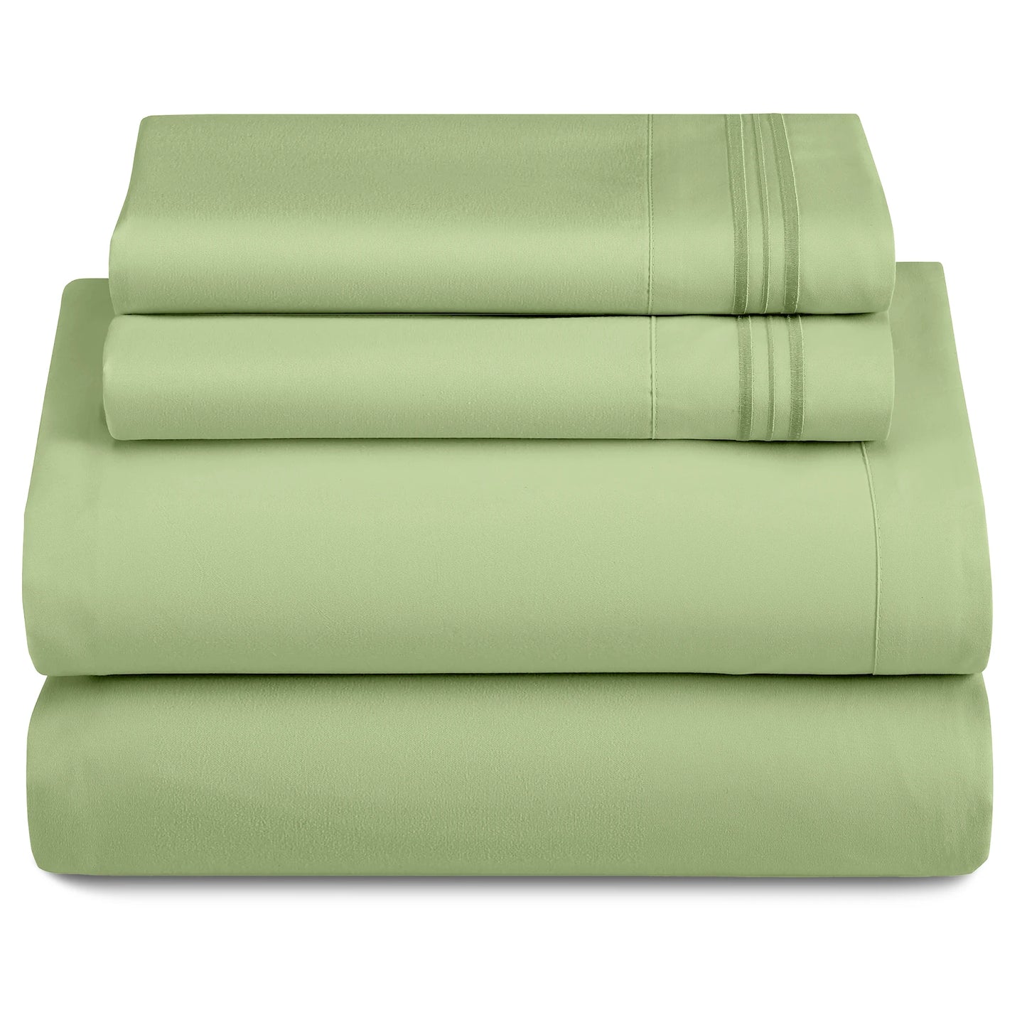 LUX Décor Sheet Set - 3 Piece Ultra-Soft Microfiber Bed Sheets with Flat Sheet, 16 Inches Deep Pocket Fitted Sheet