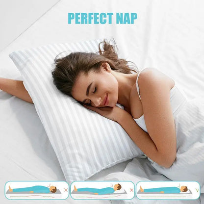 Stripe Pillows Set of 2 – Down Alternative Bed Pillows
