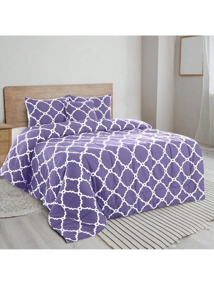 5pc Comforter Set, Printed Bedding Set, Bed in a Bag