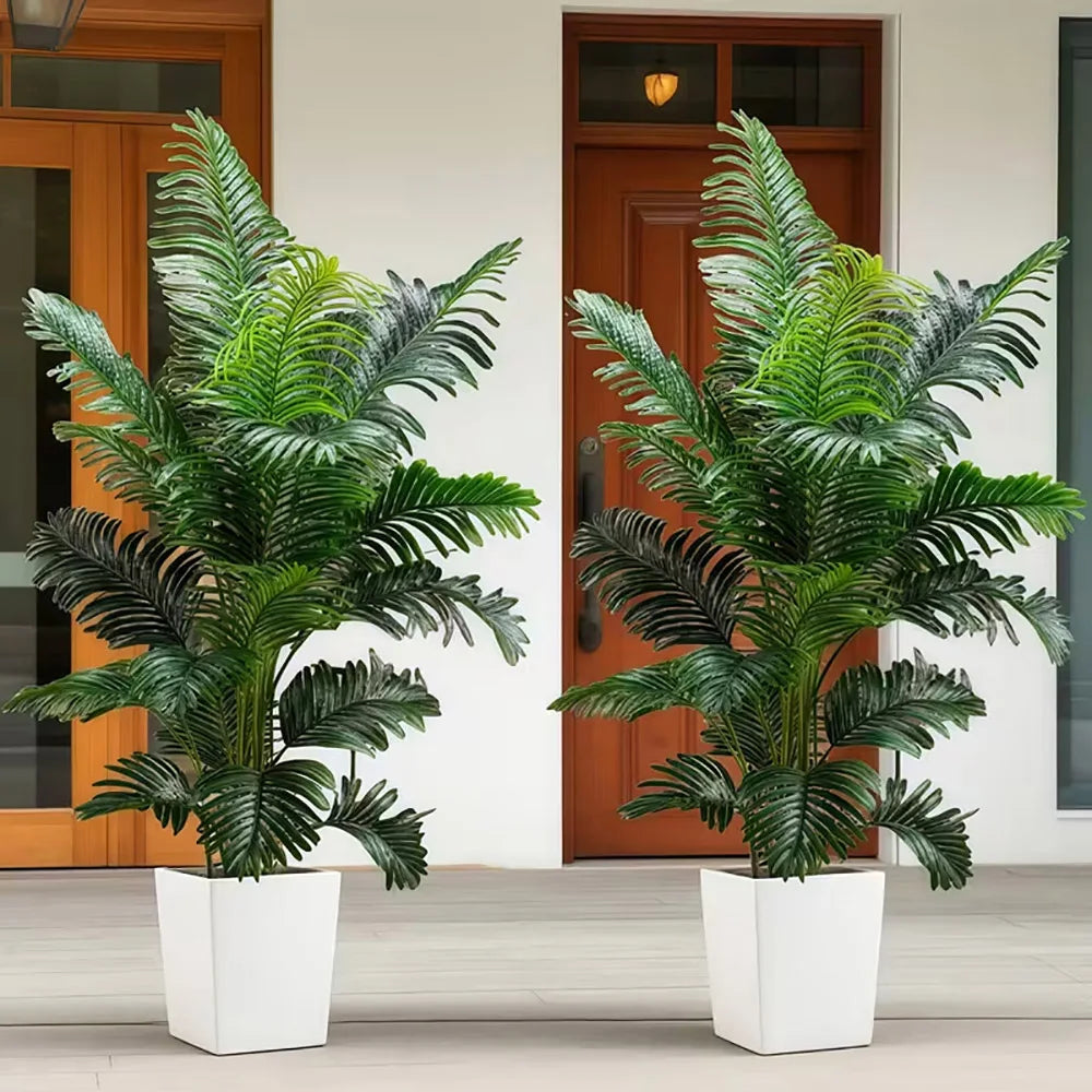 35-inch Artificial Giant Palm Tree Plant; 2 Pieces Lifelike