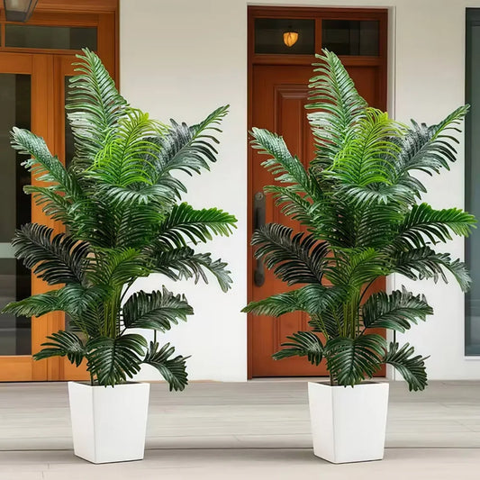 35-inch Artificial Giant Palm Tree Plant; 2 Pieces Lifelike