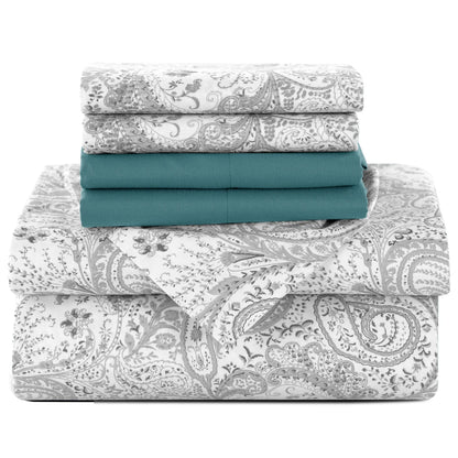 6Pc Paisley Sheet Set – Soft  Luxurious Printed Sheets