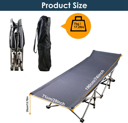 Foldable Portable Bed,  Lounge Chair with Foam Mattress
