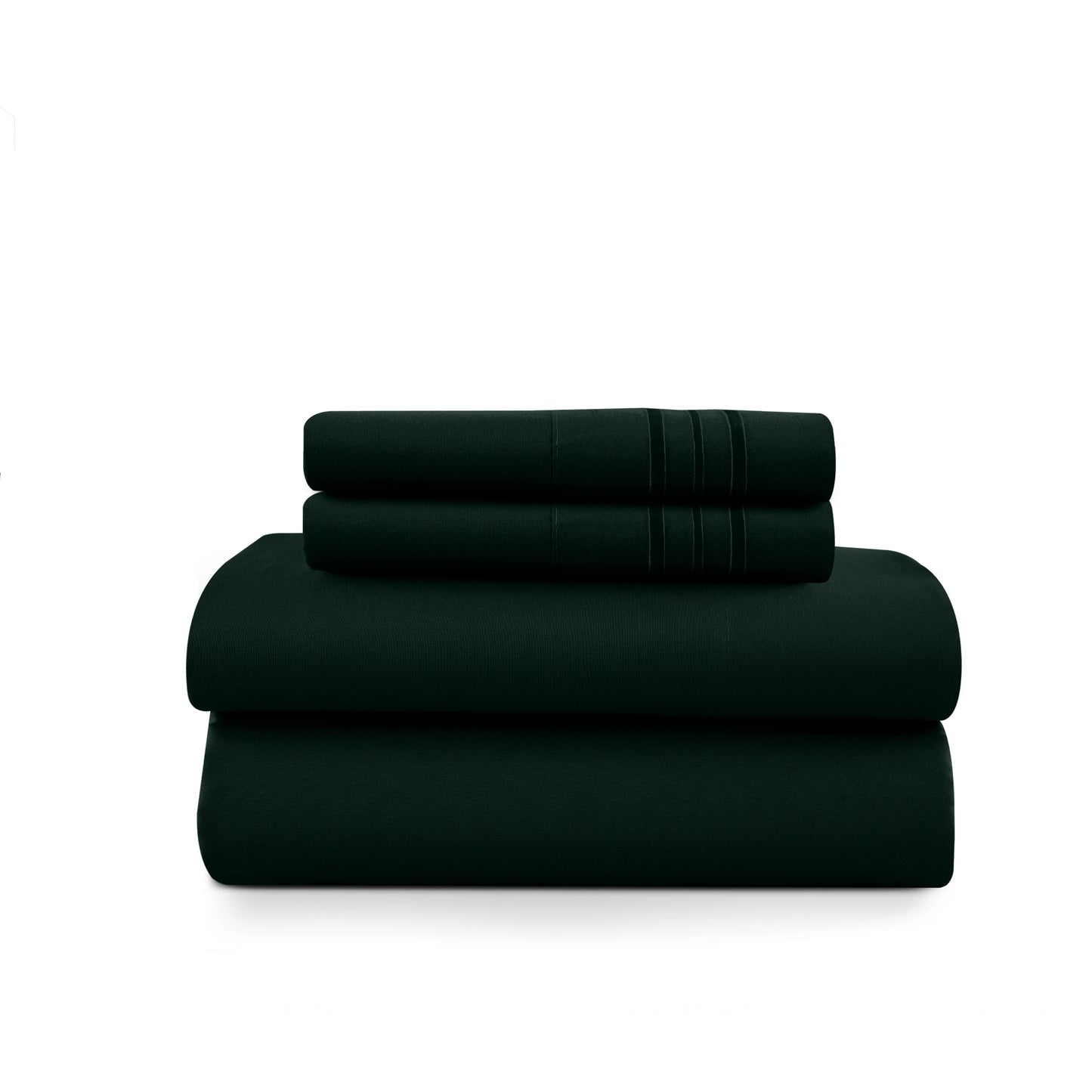 LUX Décor Sheet Set - 3 Piece Ultra-Soft Microfiber Bed Sheets with Flat Sheet, 16 Inches Deep Pocket Fitted Sheet