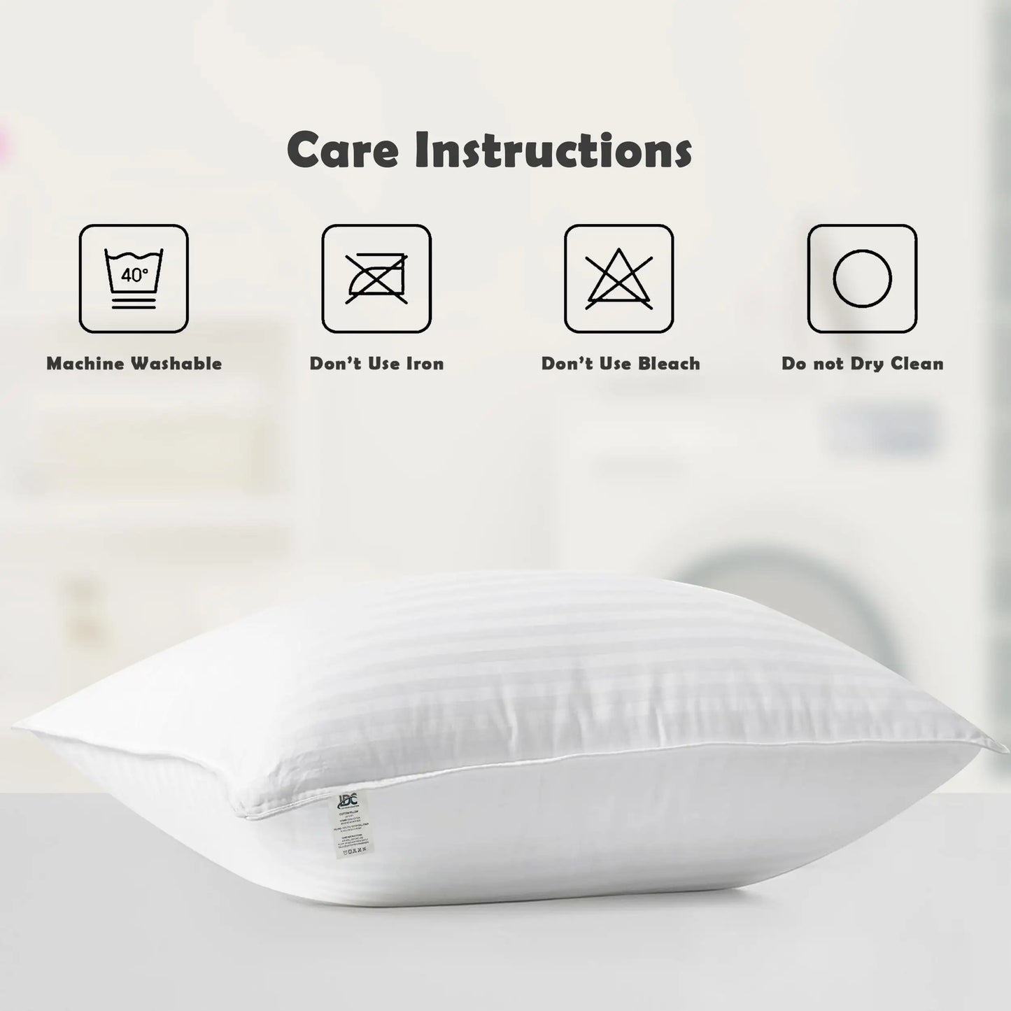 Stripe Pillows Set of 2 – Down Alternative Bed Pillows