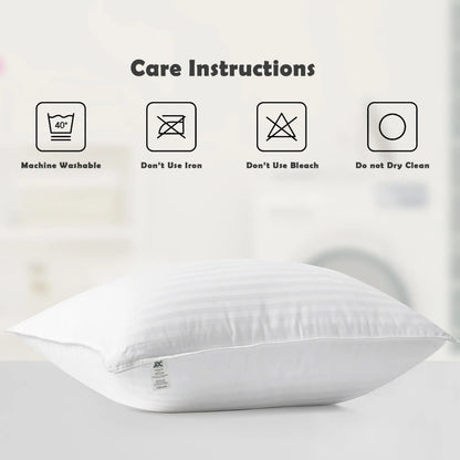 Stripe Pillows Set of 2 – Down Alternative Bed Pillows