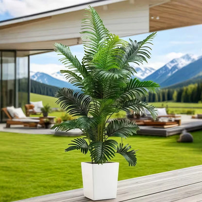 35-inch Artificial Giant Palm Tree Plant; 2 Pieces Lifelike