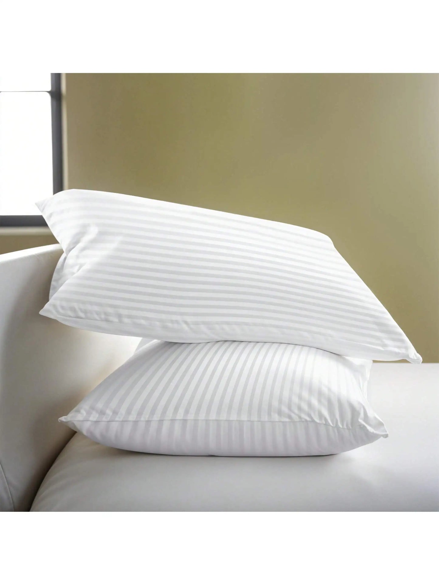 Stripe Pillows Set of 2 – Down Alternative Bed Pillows