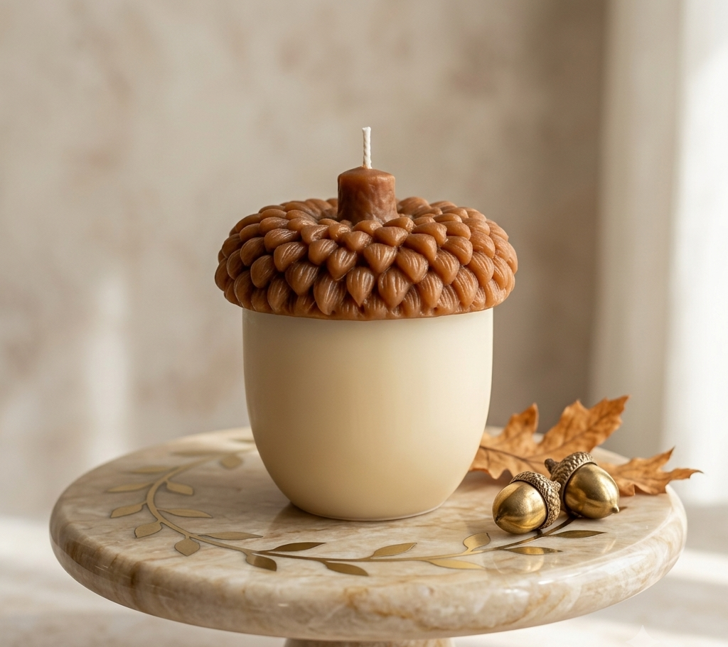 Acorn Sculpture Candle – Hand-Poured Soy Wax
