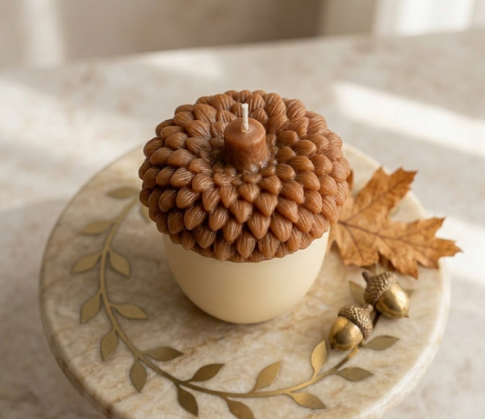 Acorn Sculpture Candle – Hand-Poured Soy Wax