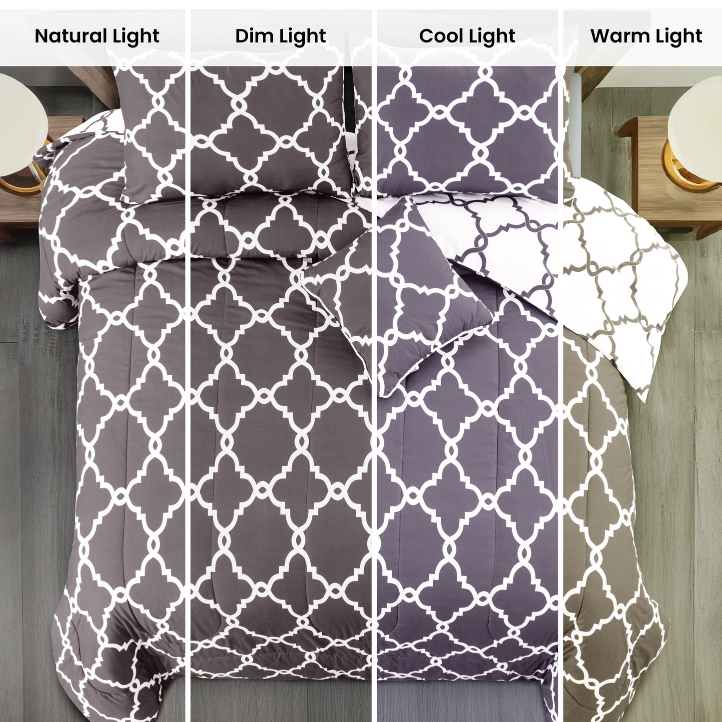 5pc Comforter Set, Printed Bedding Set, Bed in a Bag