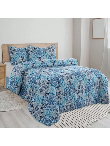 5pc Comforter Set, Printed Bedding Set, Bed in a Bag