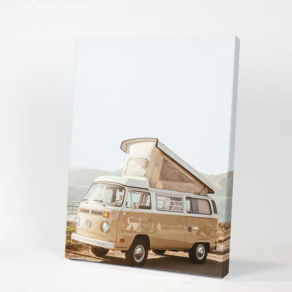 Yellow Vintage Hipster Van Wall Art