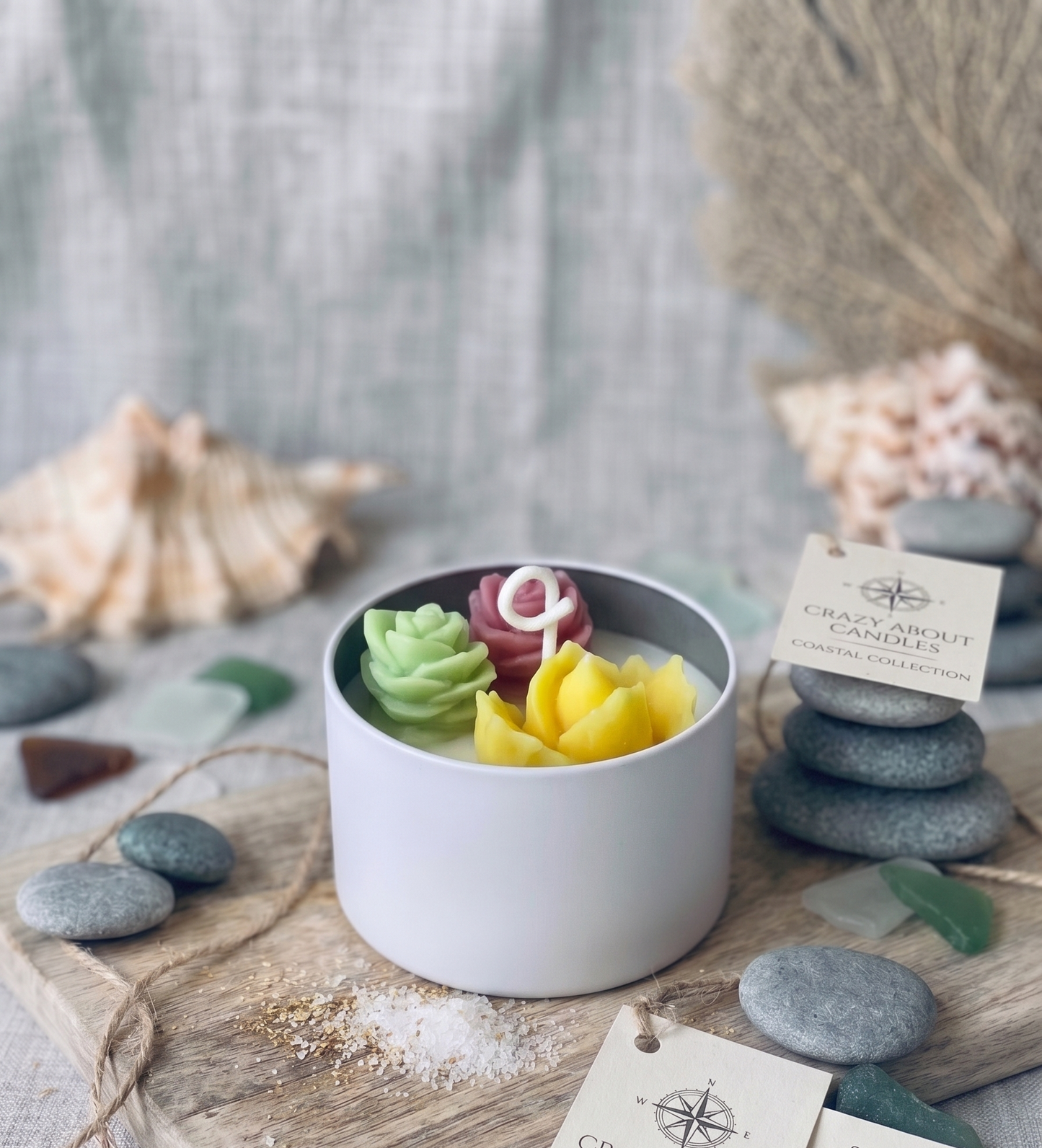 Cactus Jar Candle — Tricolor Rosette Garden | Soy Wax