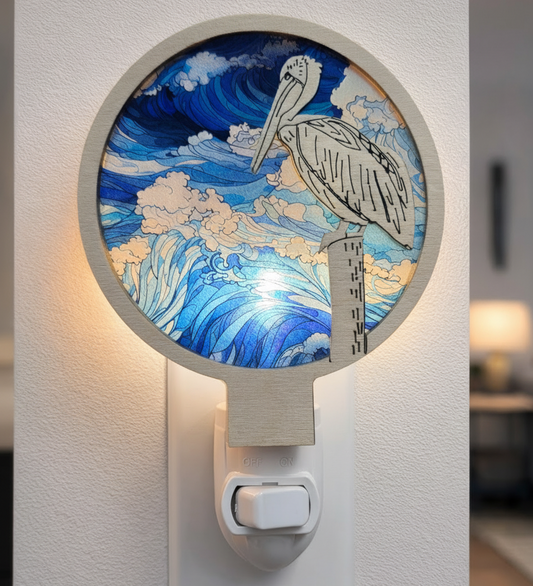 Pelican LED Night Light - Nursery Coastal Themed Decor
