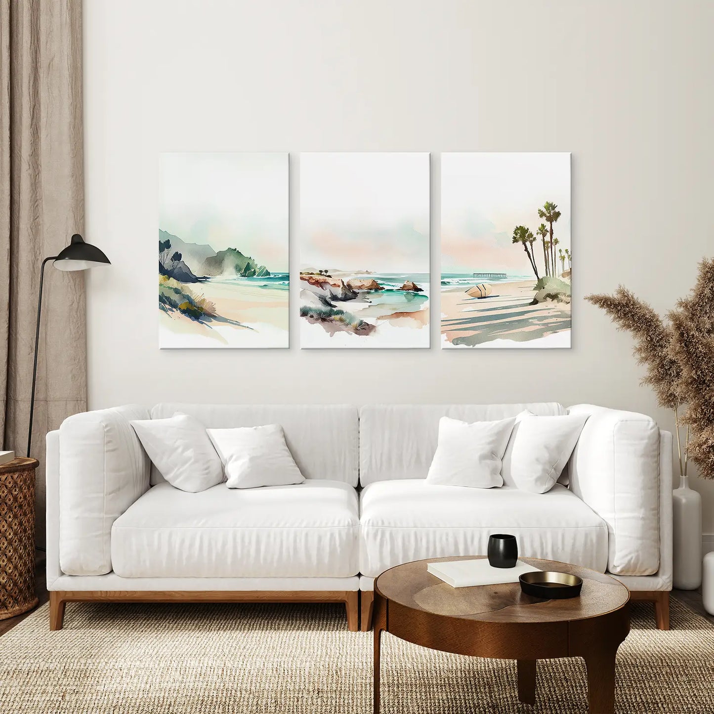 Set of 3 Tropical Ocean Scene Wall Art