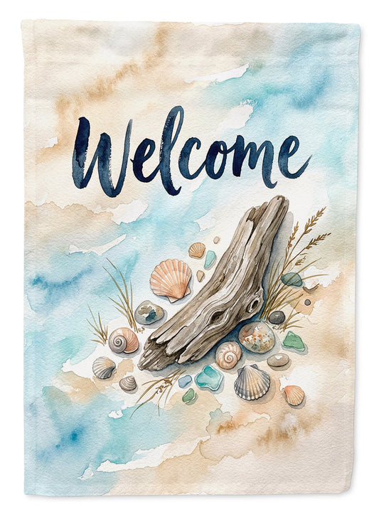 Coastal Driftwood Welcome Garden Flag Mailbox Decorative Yard Banner Outside