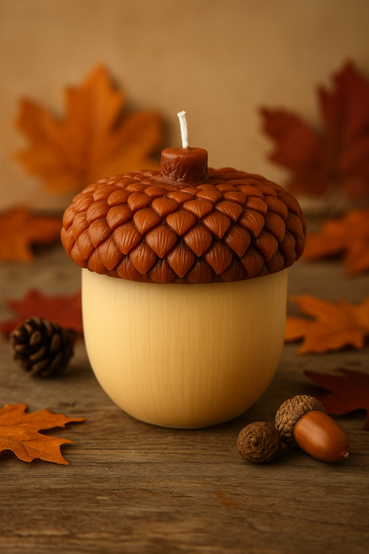 Acorn Sculpture Candle – Hand-Poured Soy Wax