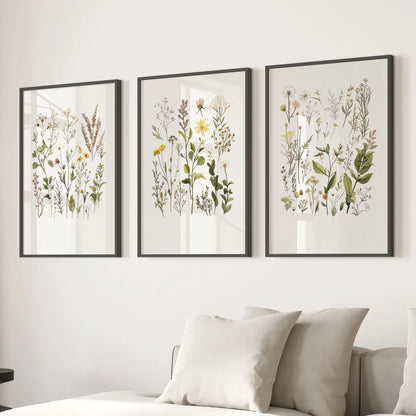 Botanical Poster Art Minimalist Wild Plants Wall Art