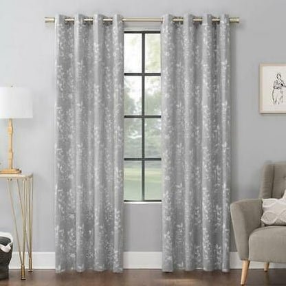 Scott Living Lotus Botanical Semi-Sheer 52 X 96 Grommet Curtain Panel