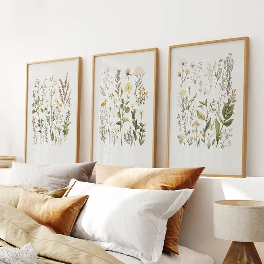 Botanical Poster Art Minimalist Wild Plants Wall Art