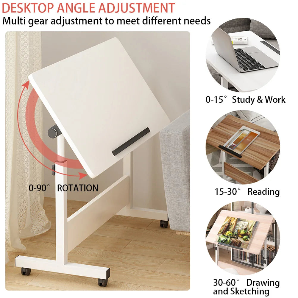 Small Standing Adjustable Mobile Desk With Wheels