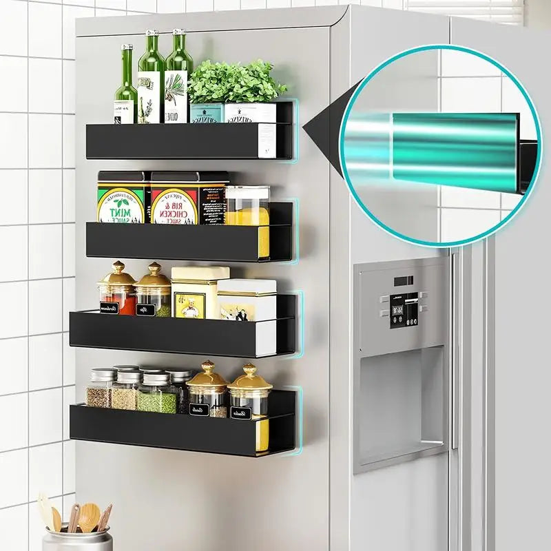Magnetic Spice Rack for Refrigerator, Kitchen Organizer
