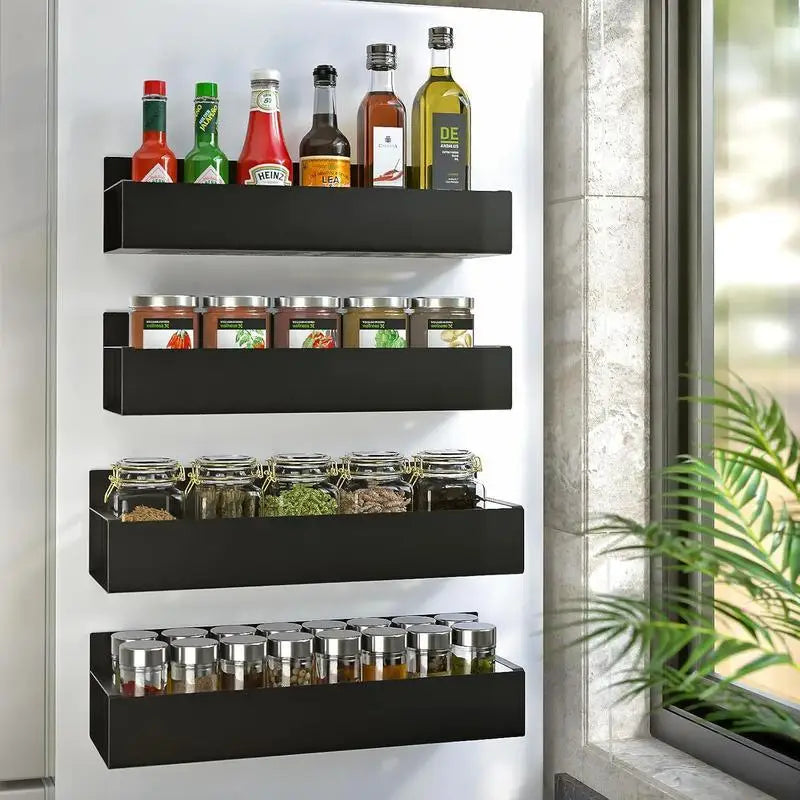 Magnetic Spice Rack for Refrigerator, Kitchen Organizer