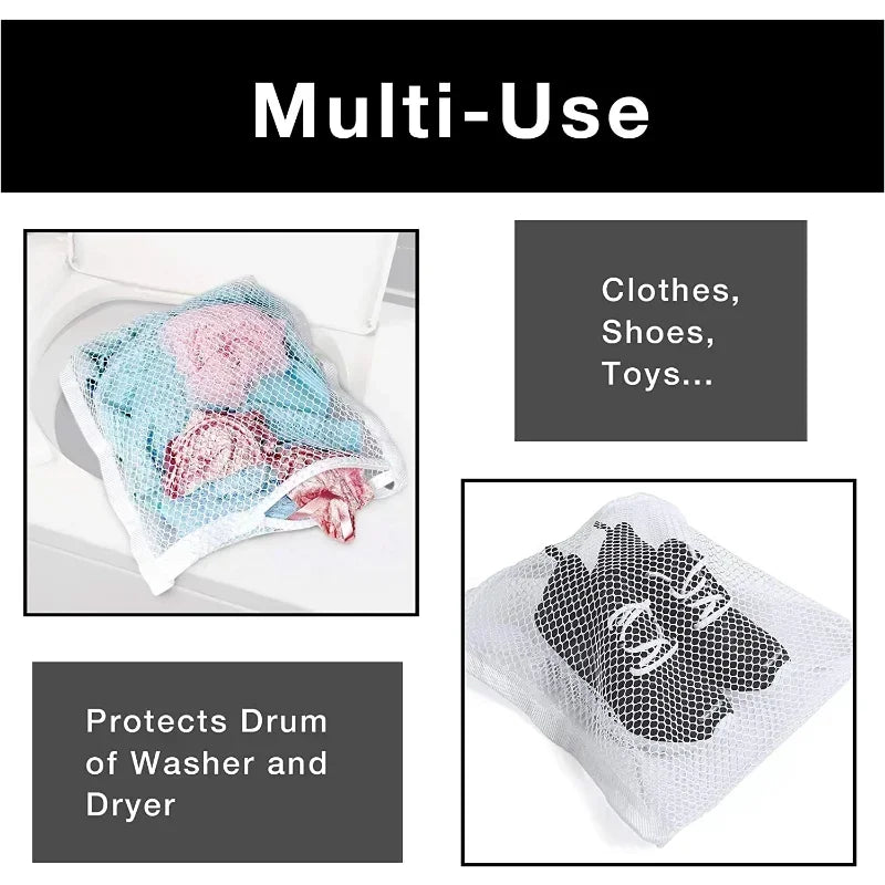 2 White Shoe or Clothes Laundry Bags