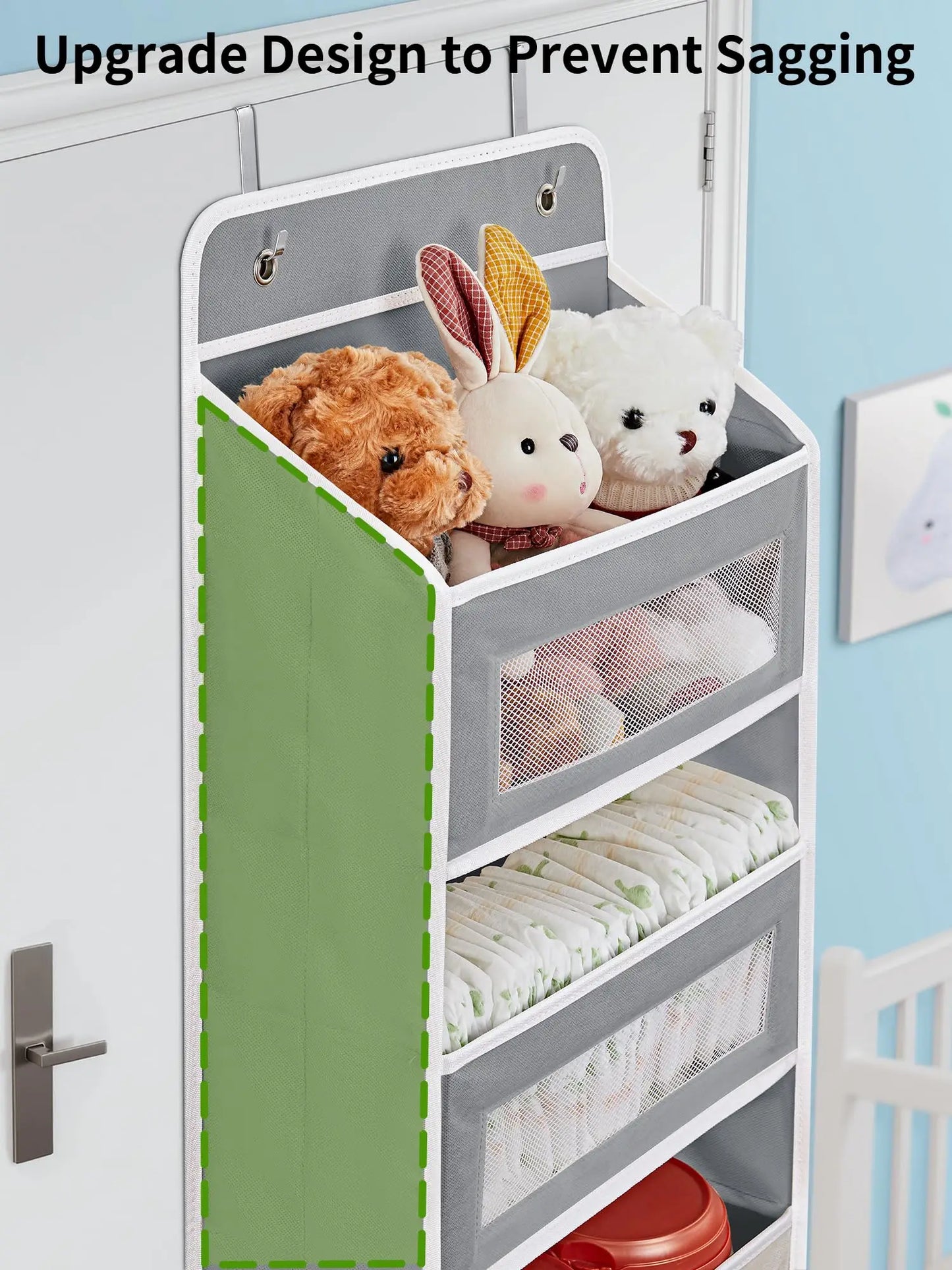 Over the Door 5‑Shelf Organizer, Large Pockets