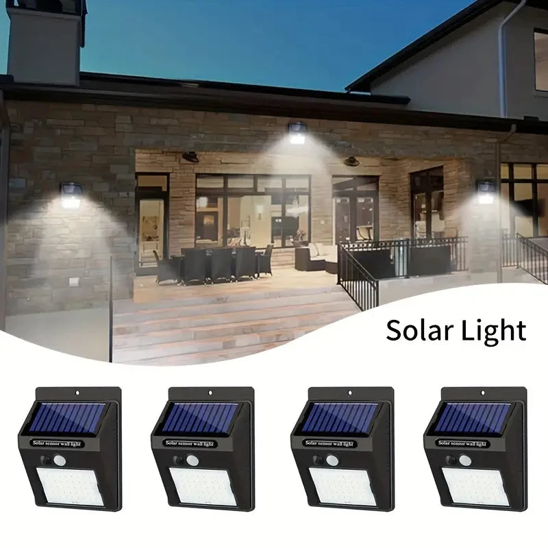 Waterproof Solar Outdoor Lights - Set of 4 Motion Sensor