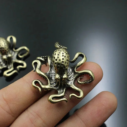 Brass Octopus Antique Copper Animal Figurines Miniatures