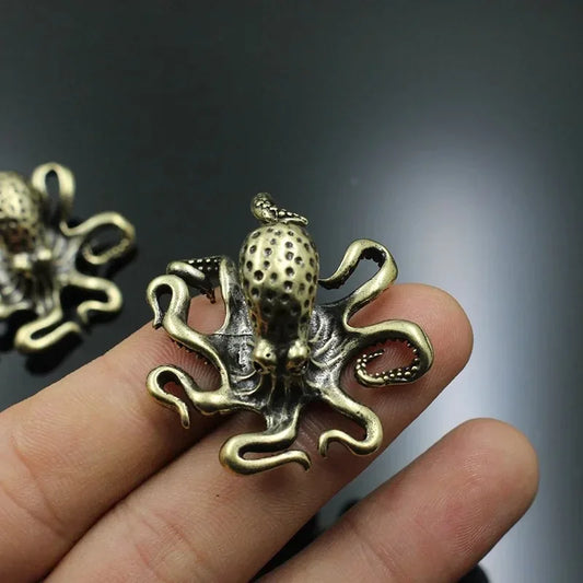Brass Octopus Antique Copper Animal Figurines Miniatures