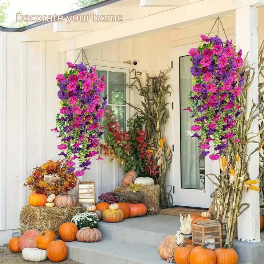 New Artificial Hanging Flowers and Plants UV-Resistant
