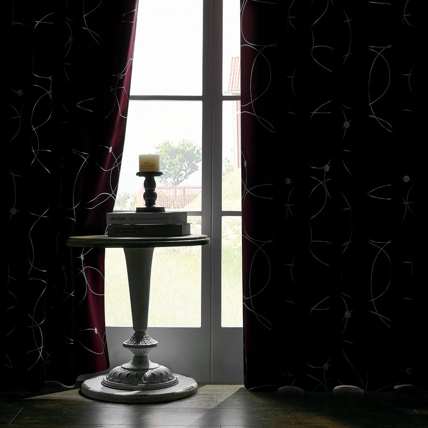 4PCS Blackout Curtains Grommet Thermal Insulated