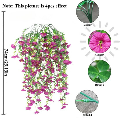 New Artificial Hanging Flowers and Plants UV-Resistant