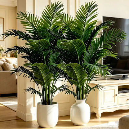 21 Inch Artificial Palm Tree, 2 Pack Fake Areca Palm Plant,