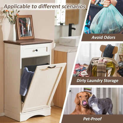 Tilt Out Trash Cabinet Freestanding