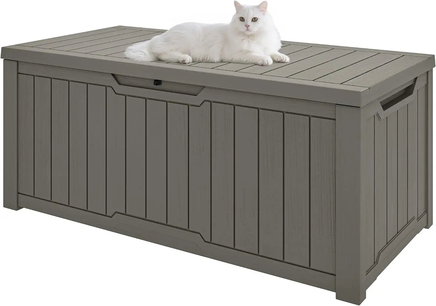 120-Gallon Deck Box, Waterproof Outdoor Storage Chest