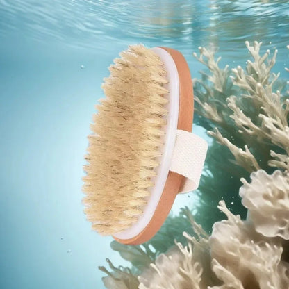 Natural Bristle Dry Body Brush — Smoother Skin in 5 Minutes a Day