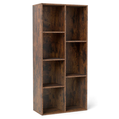 7-Cube Bookcase, Vertical or Horizontal Freestanding Bookshelf.
