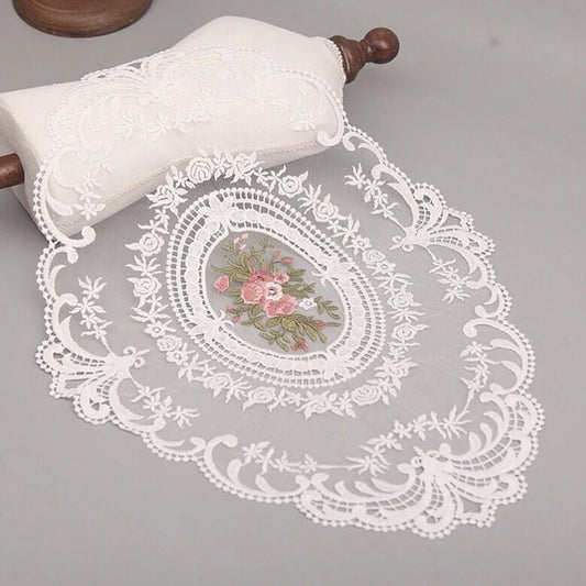 French Style Retro Oval Lace Placemats