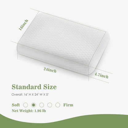 1-piece Memory Foam Pillows, Neck Pillow Ventilated Cooling