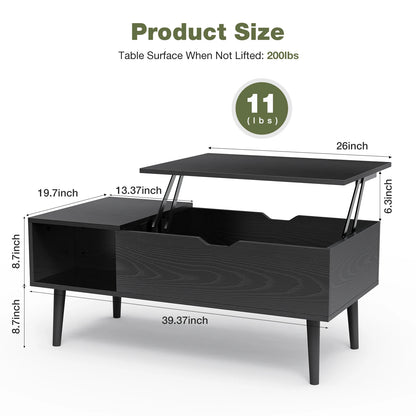 Lift Top Coffee Tables 39.37"x19.7 Storage Shelf