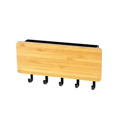 Wall Hanging Bamboo Key Hanger Holder, Organizer Rectangle