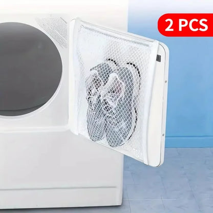 2 White Shoe or Clothes Laundry Bags