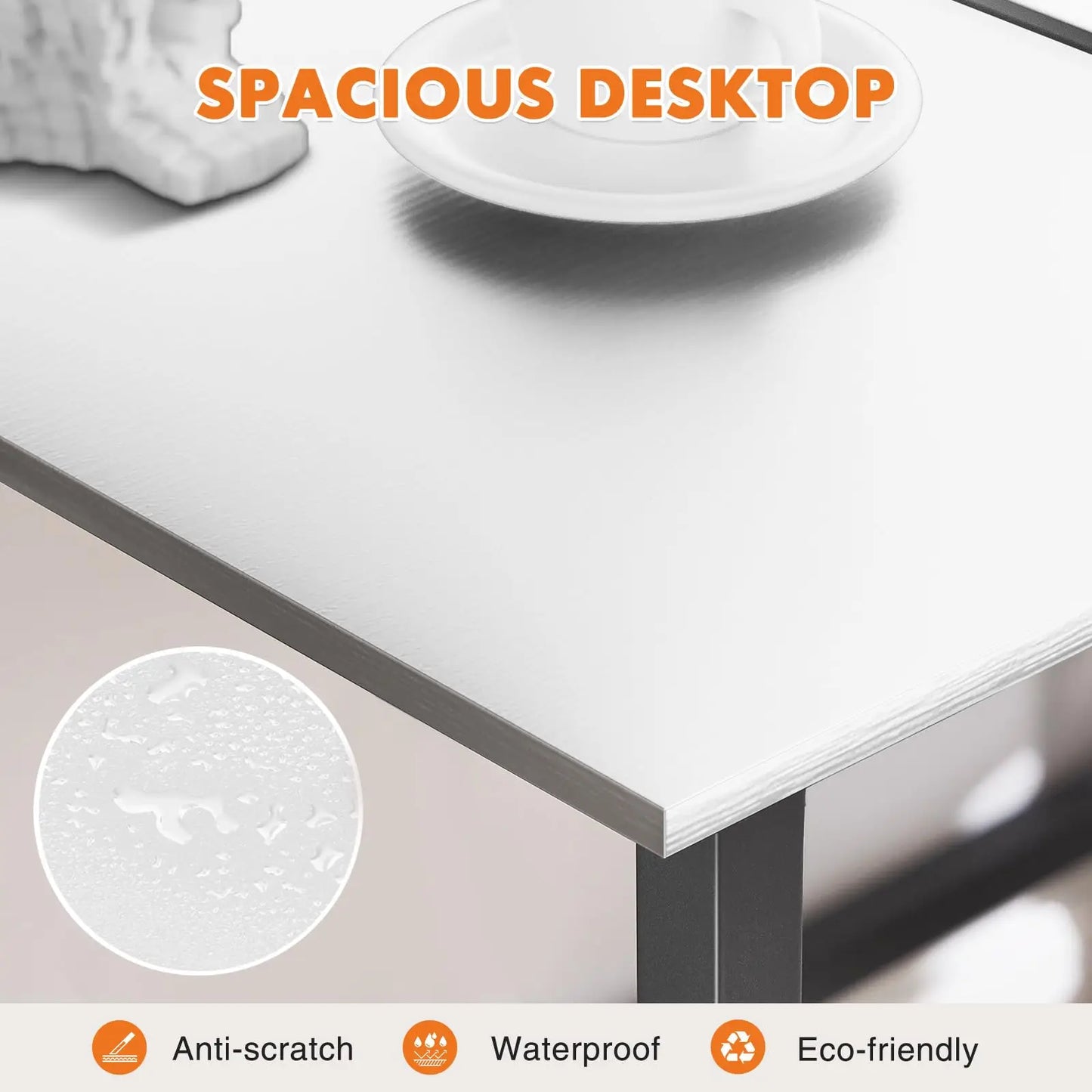 32 Inch Small Computer Desk, Writing Table Metal Frame