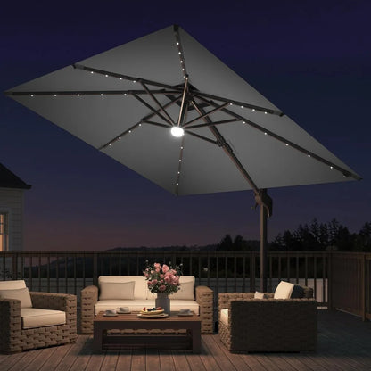 9x9 FT Outdoor Cantilever Patio Umbrella with Base Included