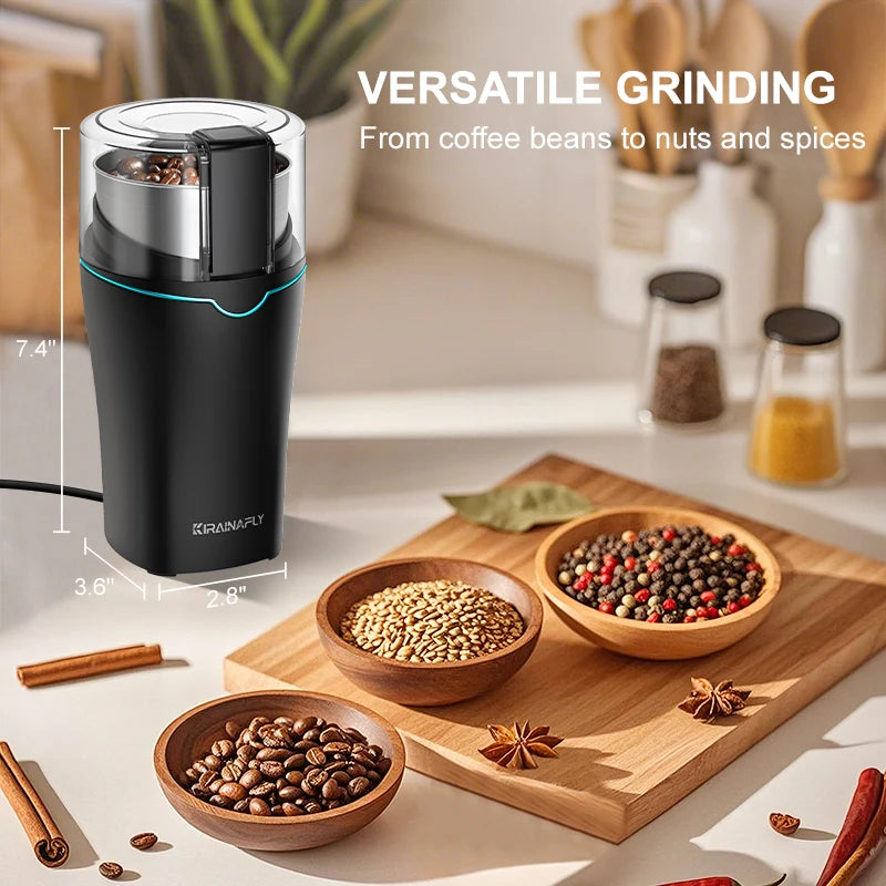 Professional Coffee Grinder with Removable Stainless Steel Cup