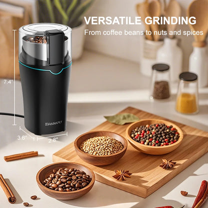 Professional Coffee Grinder with Removable Stainless Steel Cup
